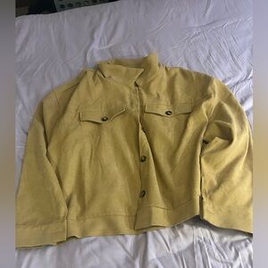 Never worn. Tan jacket, size 3X